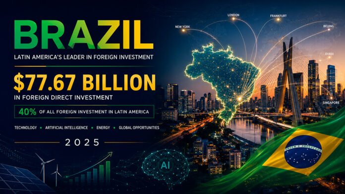 Brazil Attracts $77.6 Billion in Foreign Investment, Leading Latin America